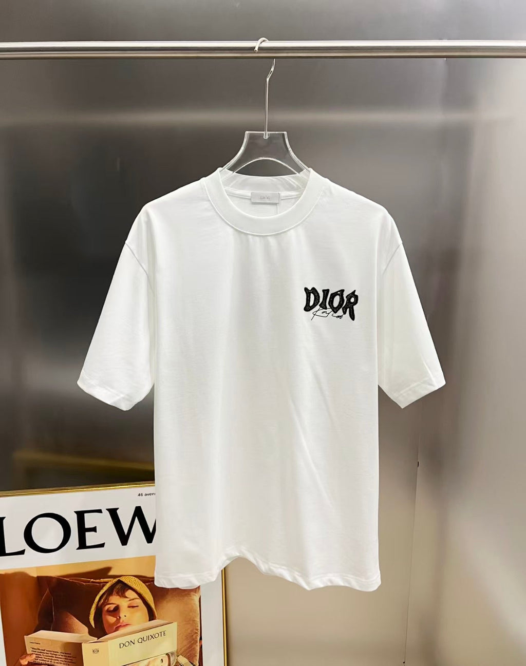 New letter sticker short sleeved shirt