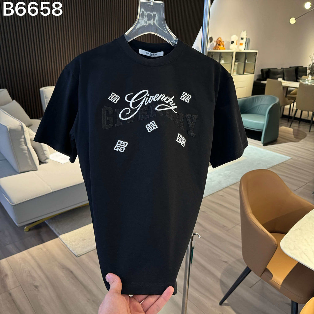 New embroidered letter short sleeved shirt