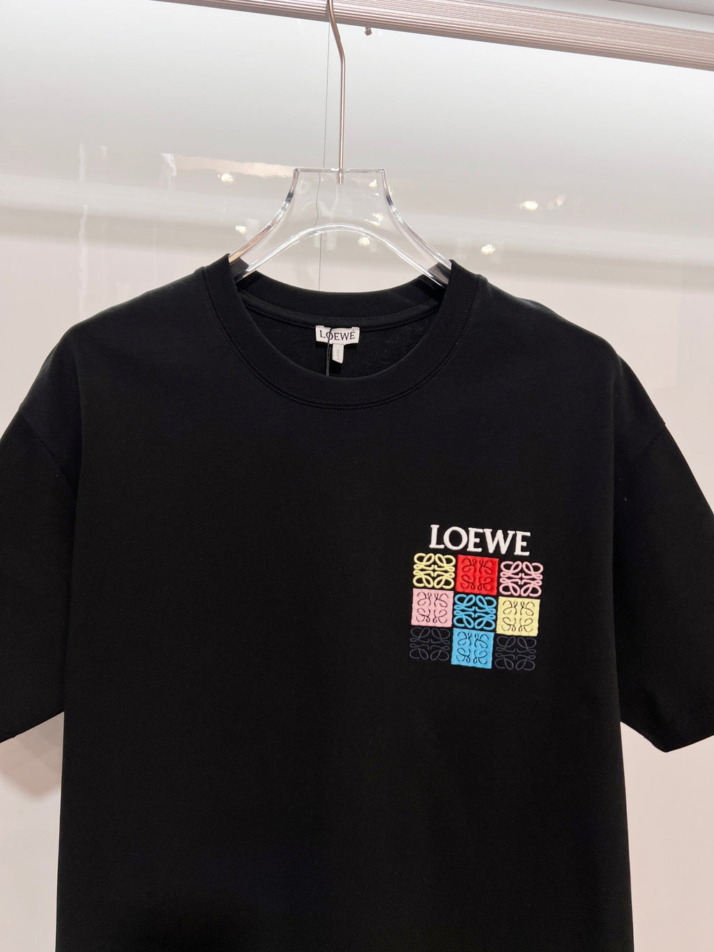 New Nine Grid Embroidered Short Sleeve
