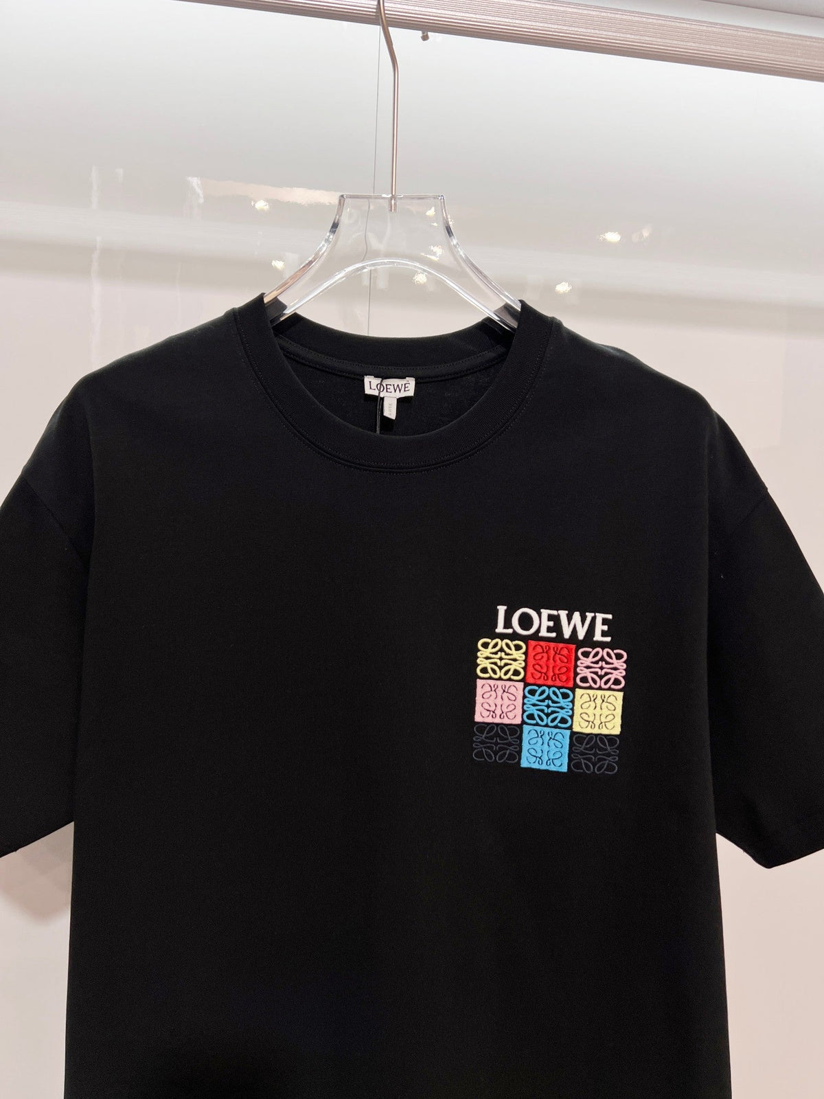 New Nine Grid Embroidered Short Sleeve