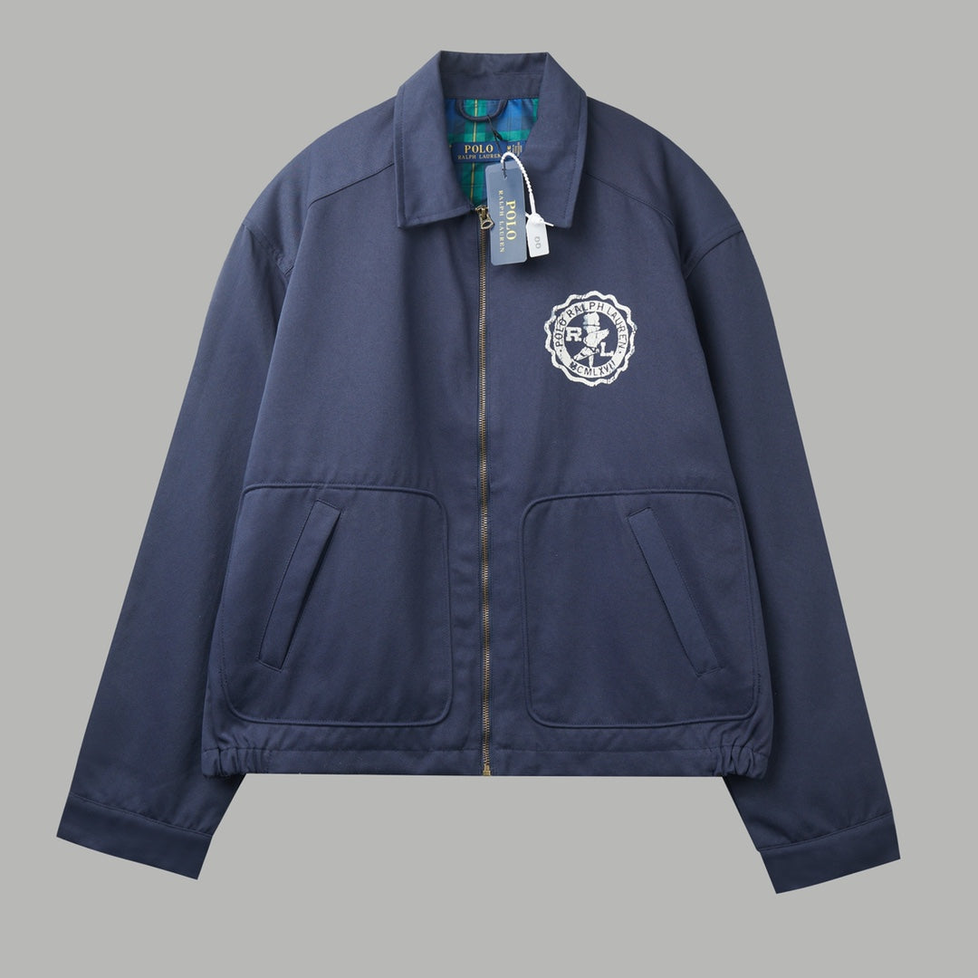 Tibetan logo zipper Harrington jacket jacket
