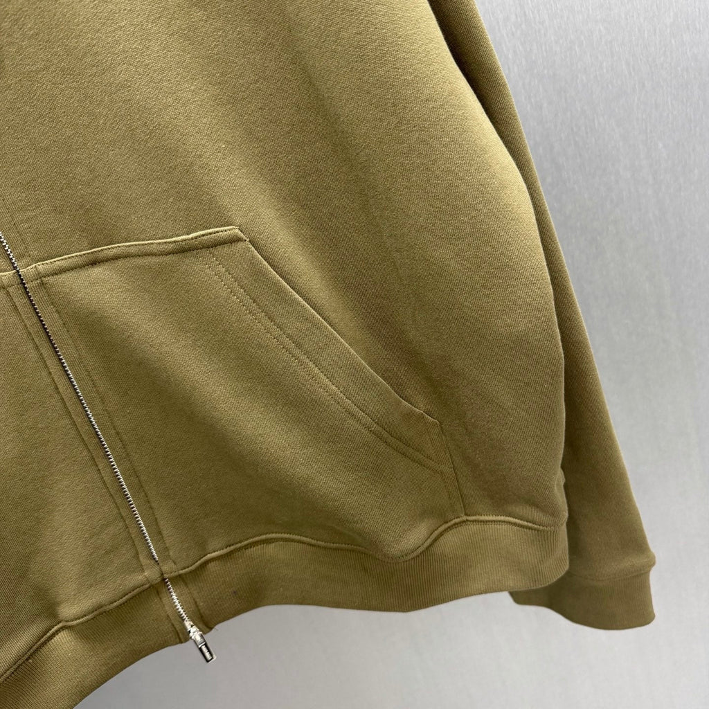 Adhesive hooded zipper hoodie