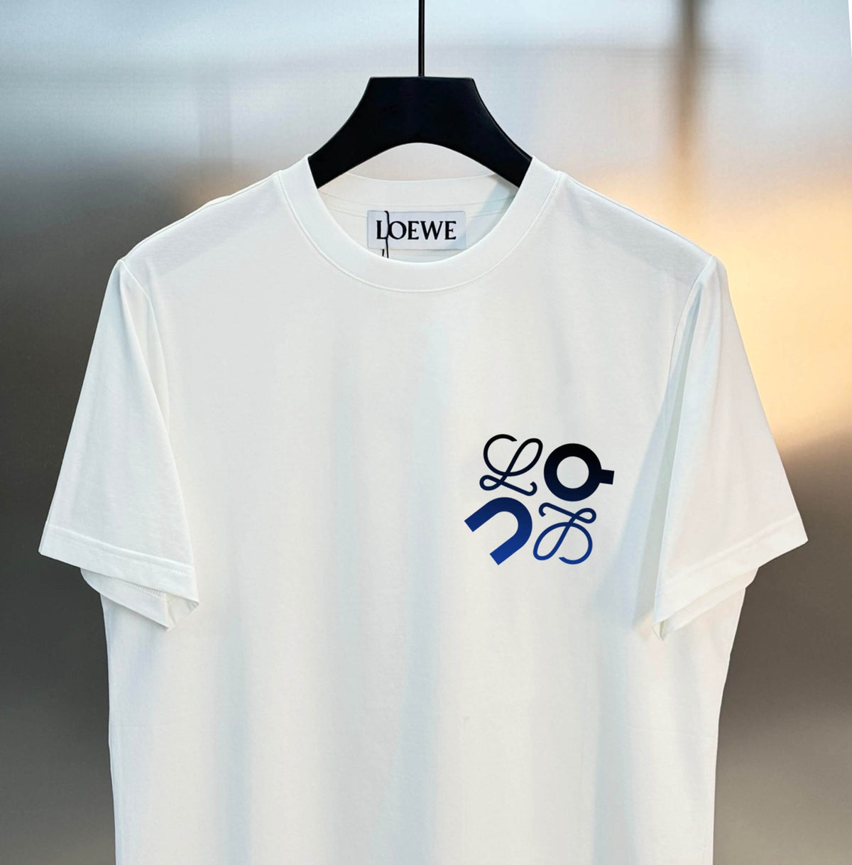 Navy Monogram Print T-Shirt