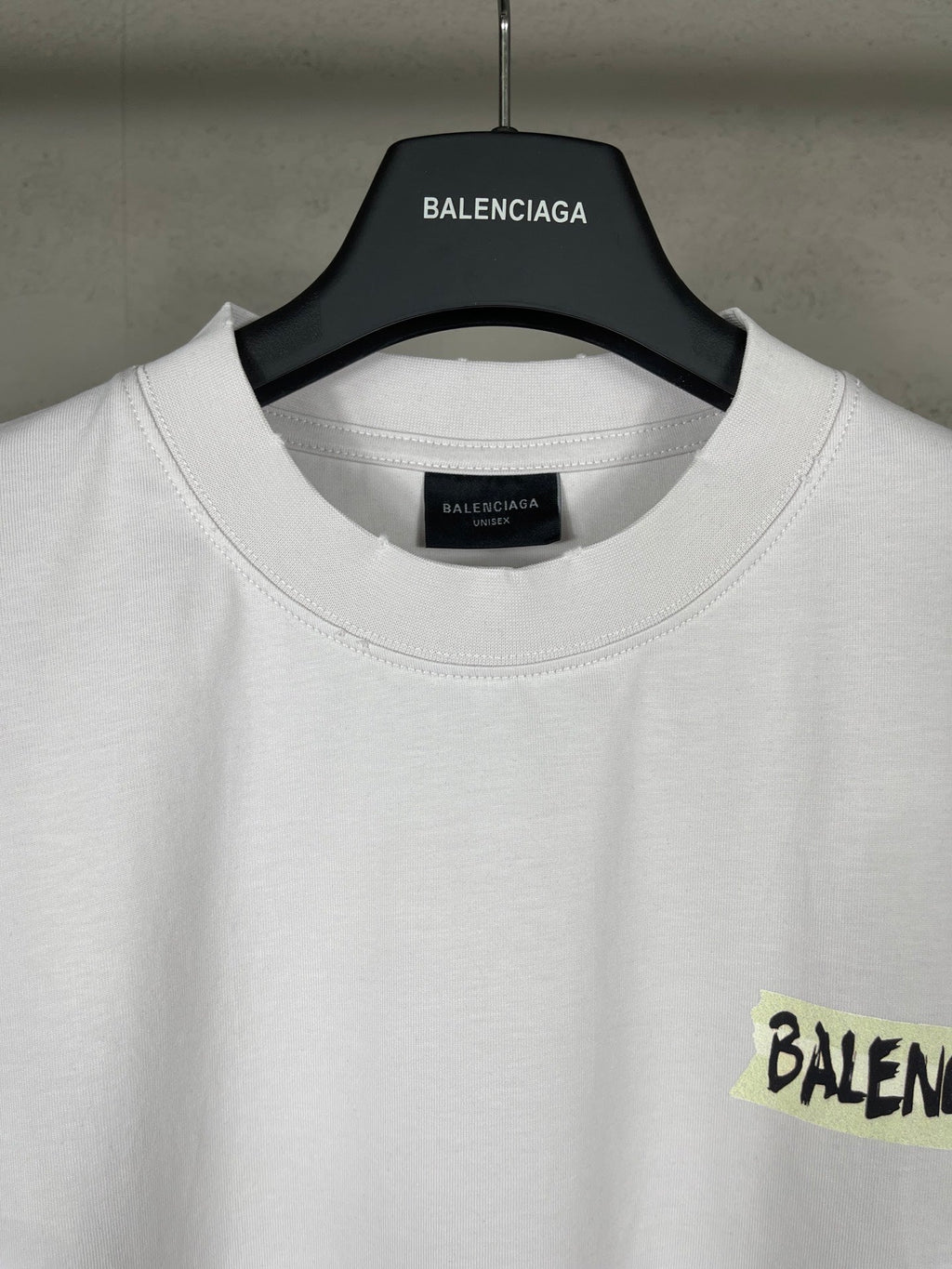 Washed and worn short sleeved T-shirt