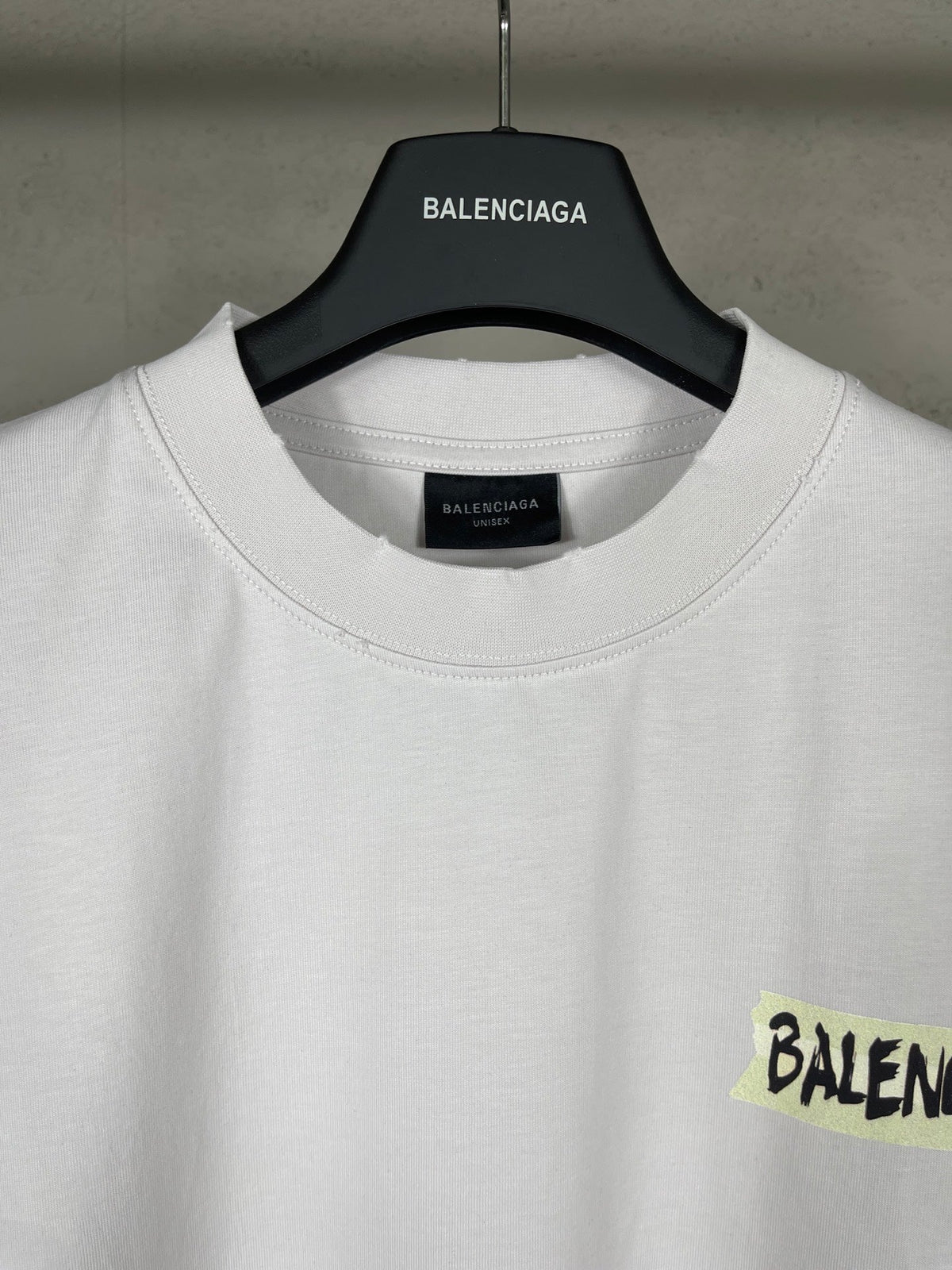 Washed and worn short sleeved T-shirt