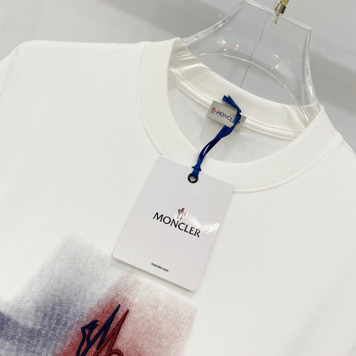 3D color blocked embroidery 🪡 Letter LOGO Phantom Spray Printed T-shirt