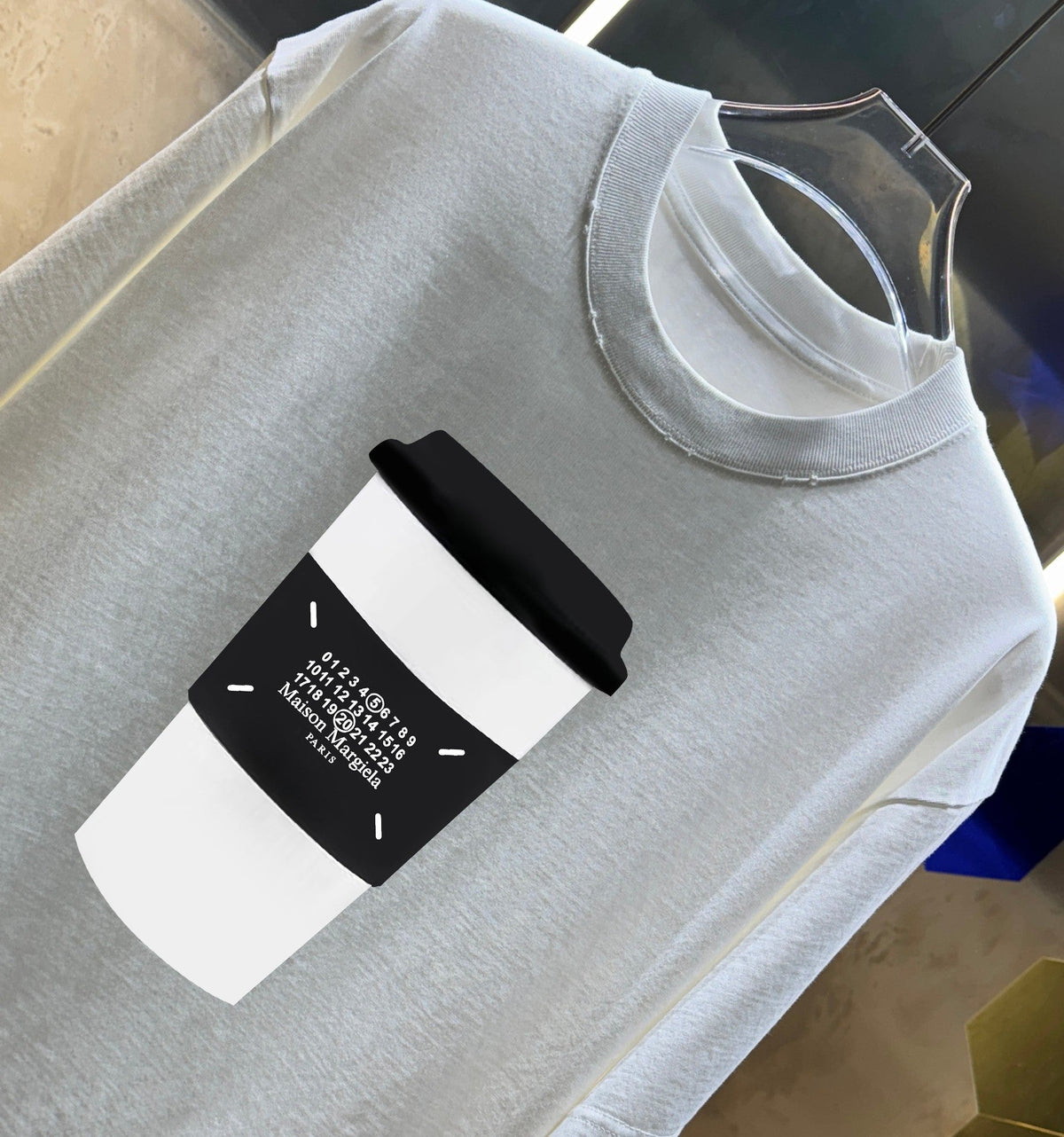 Wash and grind 320g round neck short sleeved T-shirt