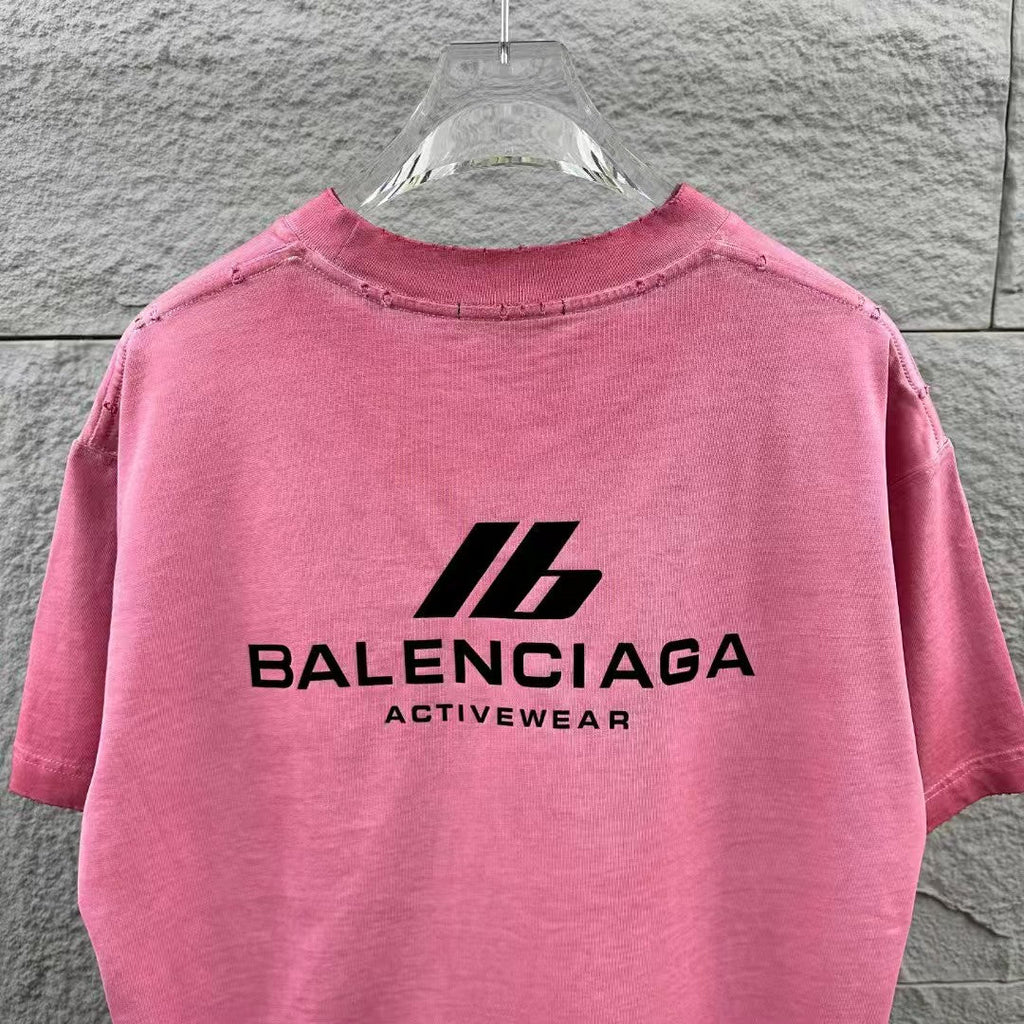New letter flocking T-shirt
