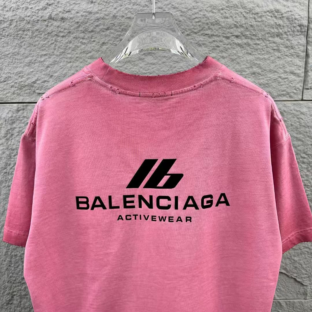 New letter flocking T-shirt