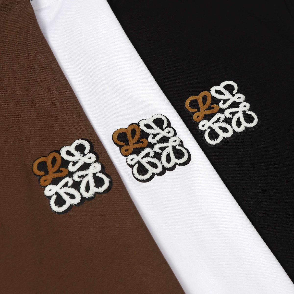 Brown Black Embroidered Polo