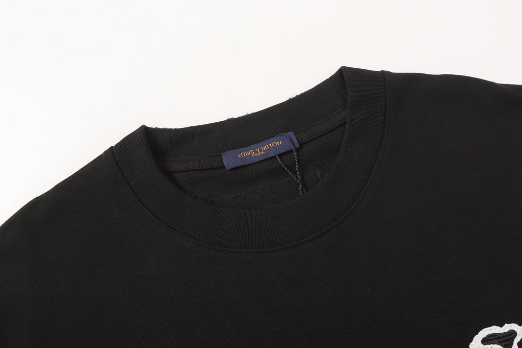 Cotton embroidered short sleeved T-shirt
