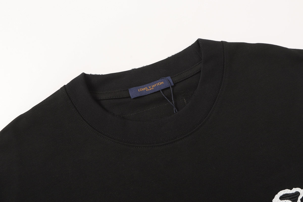 Cotton embroidered short sleeved T-shirt