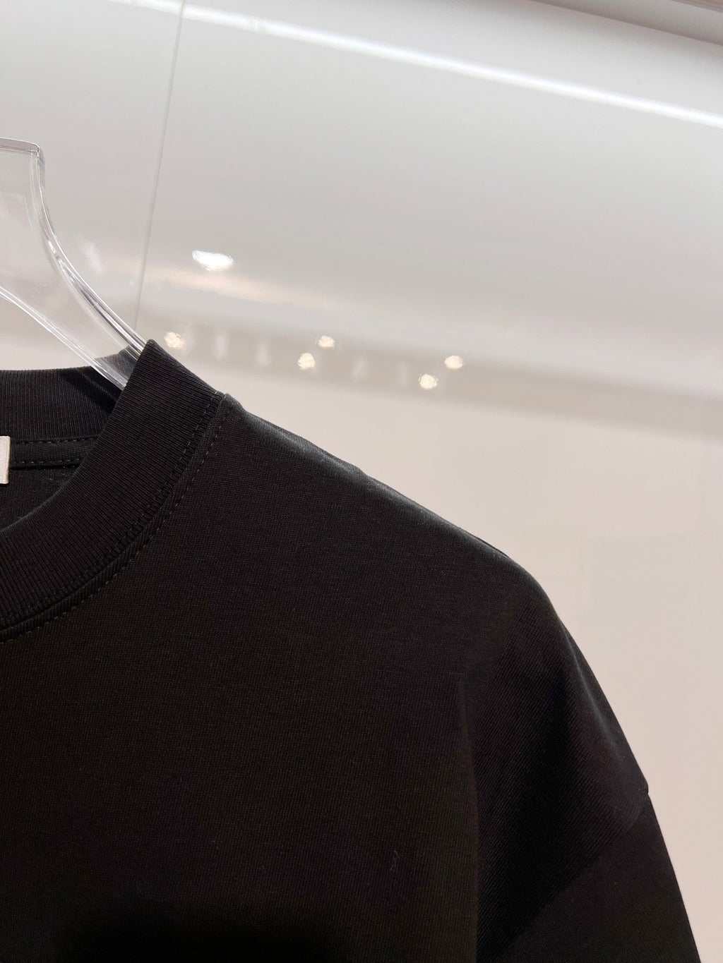 Classic Splicing Color Contrast Offset Letter Round Neck T-shirt