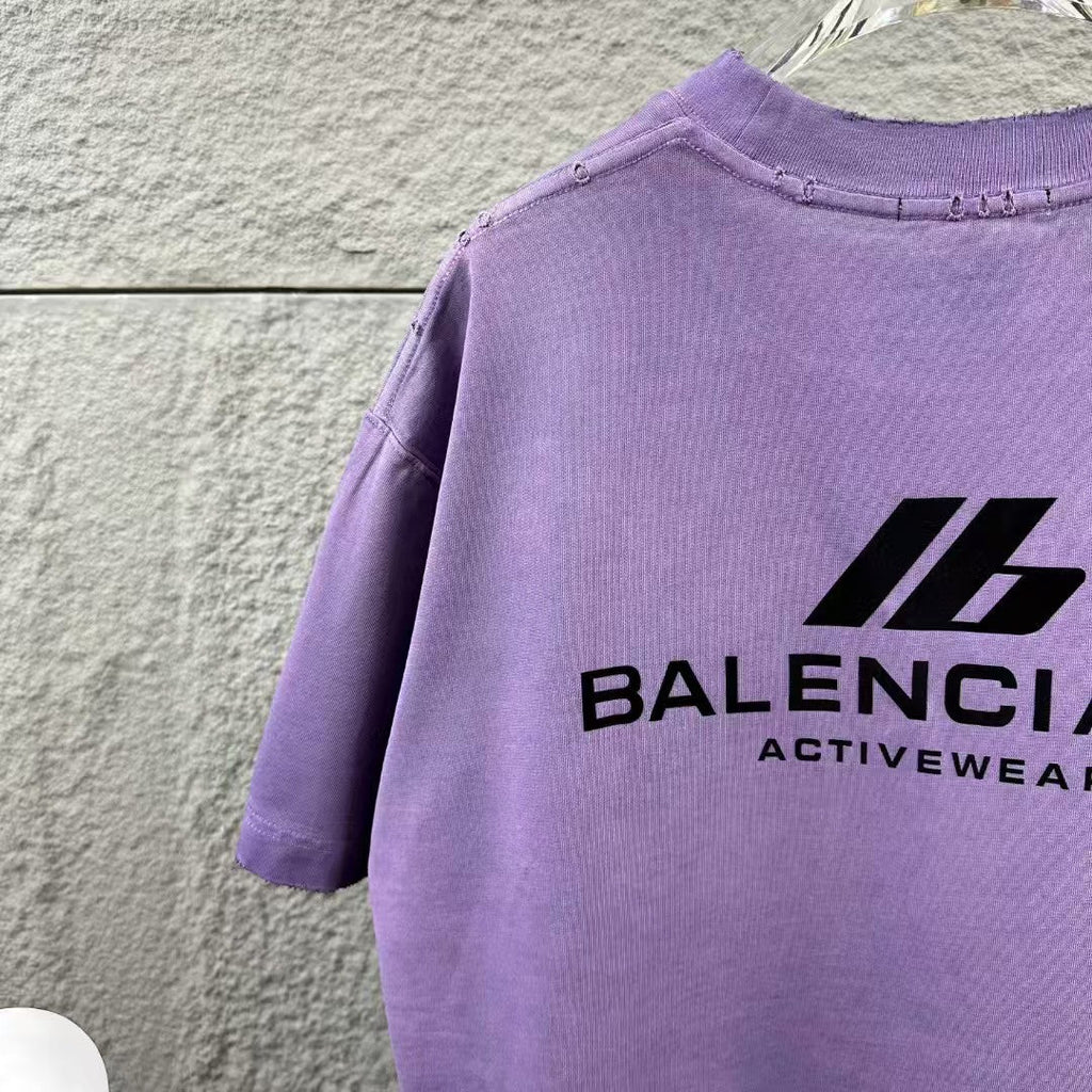 New letter flocking T-shirt