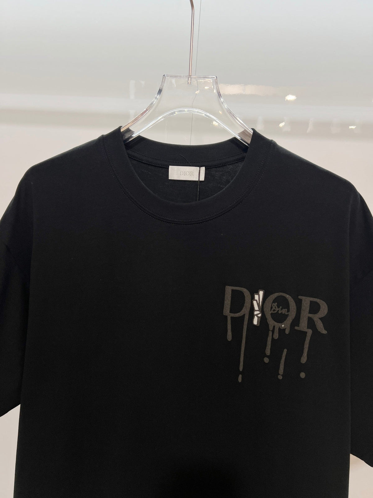 New snow velvet embroidered logo short sleeved shirt