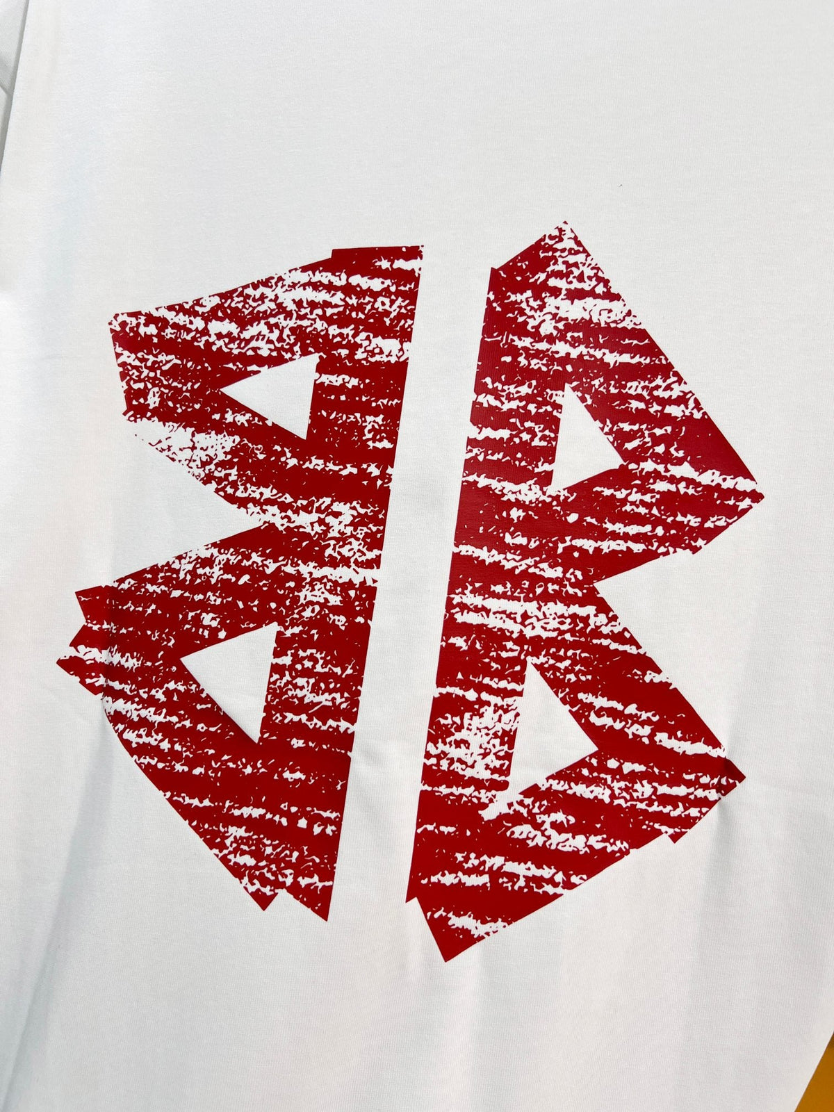 Wear and tear double-B printed letter round neck T-shirt