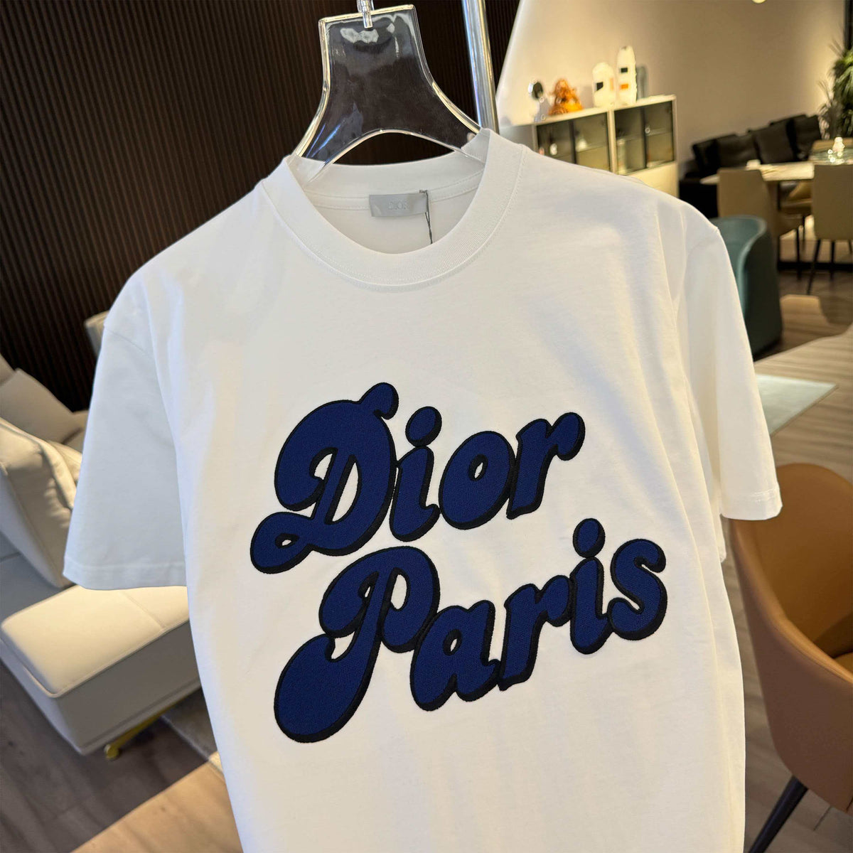 26ss new embroidered letter short sleeved shirt