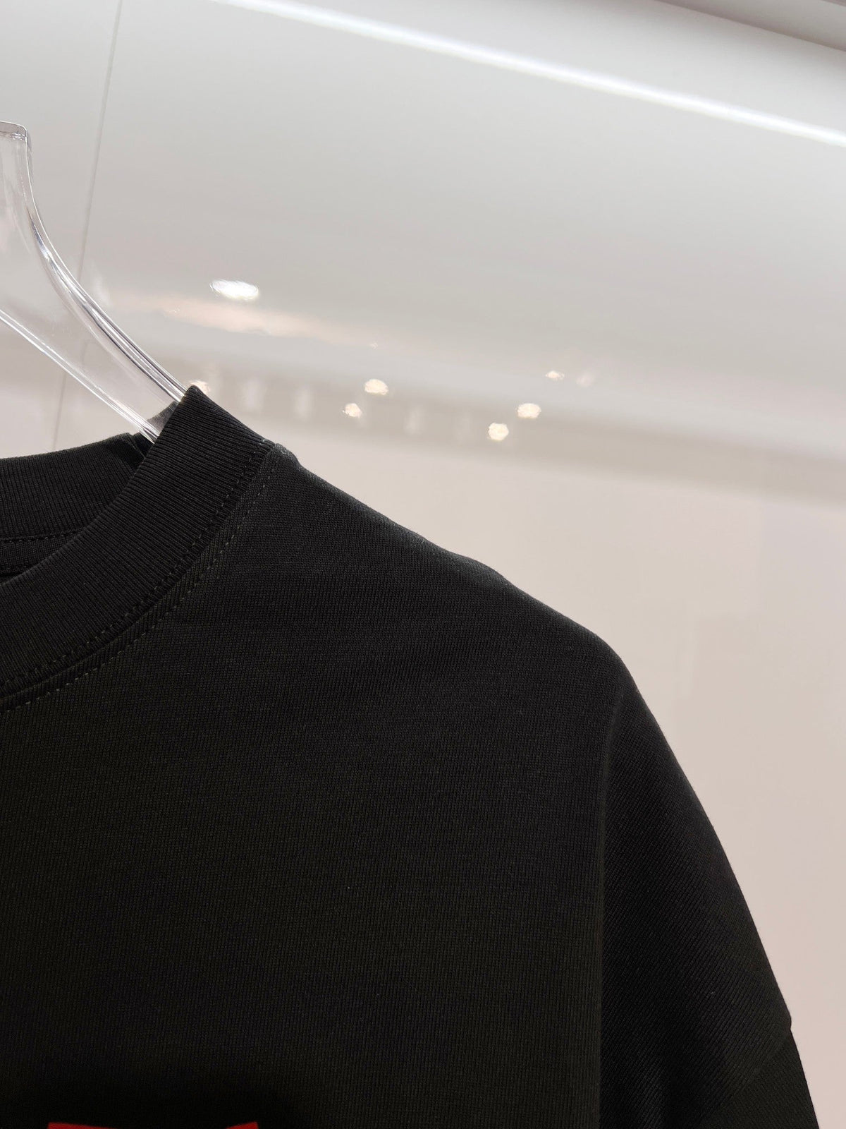 Wear and tear double-B printed letter round neck T-shirt