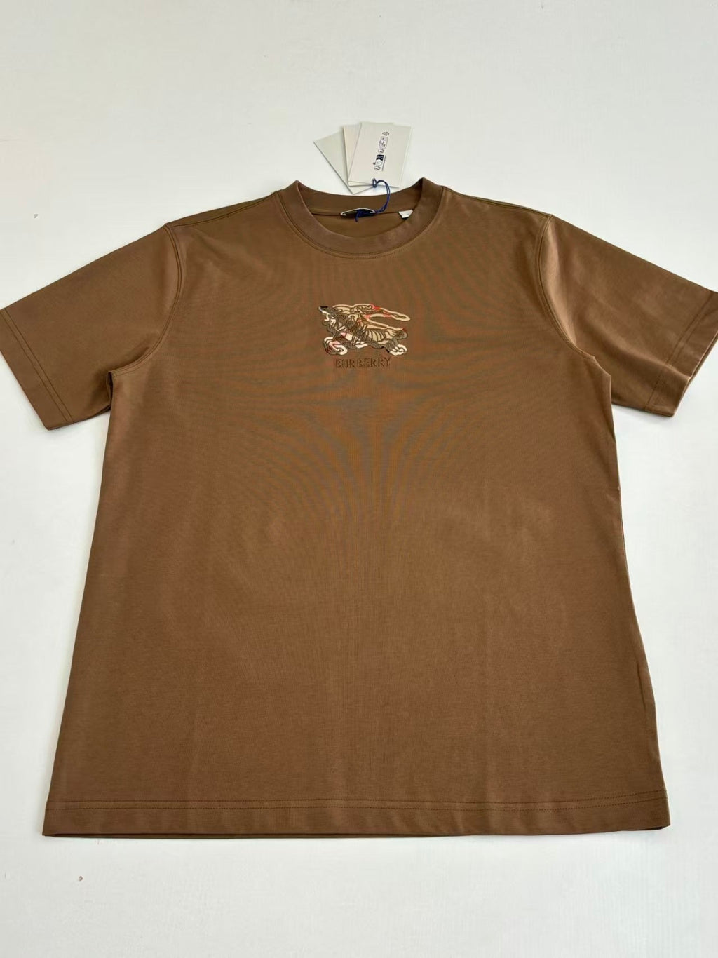 Plaid embroidered short sleeved T-shirt