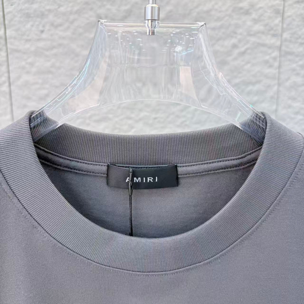 Hexagonal star print+embroidered round neck short sleeved T-shirt