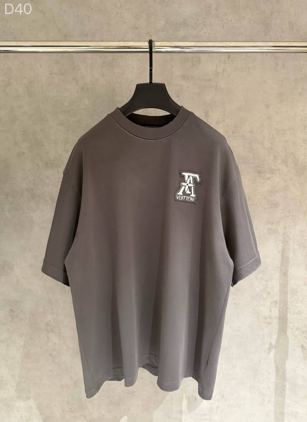 Vintage Letter Patch T Shirt
