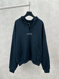 Embroidered Hoodie with Falling Shoulders