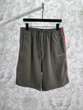 Cotton jacquard embroidered casual shorts