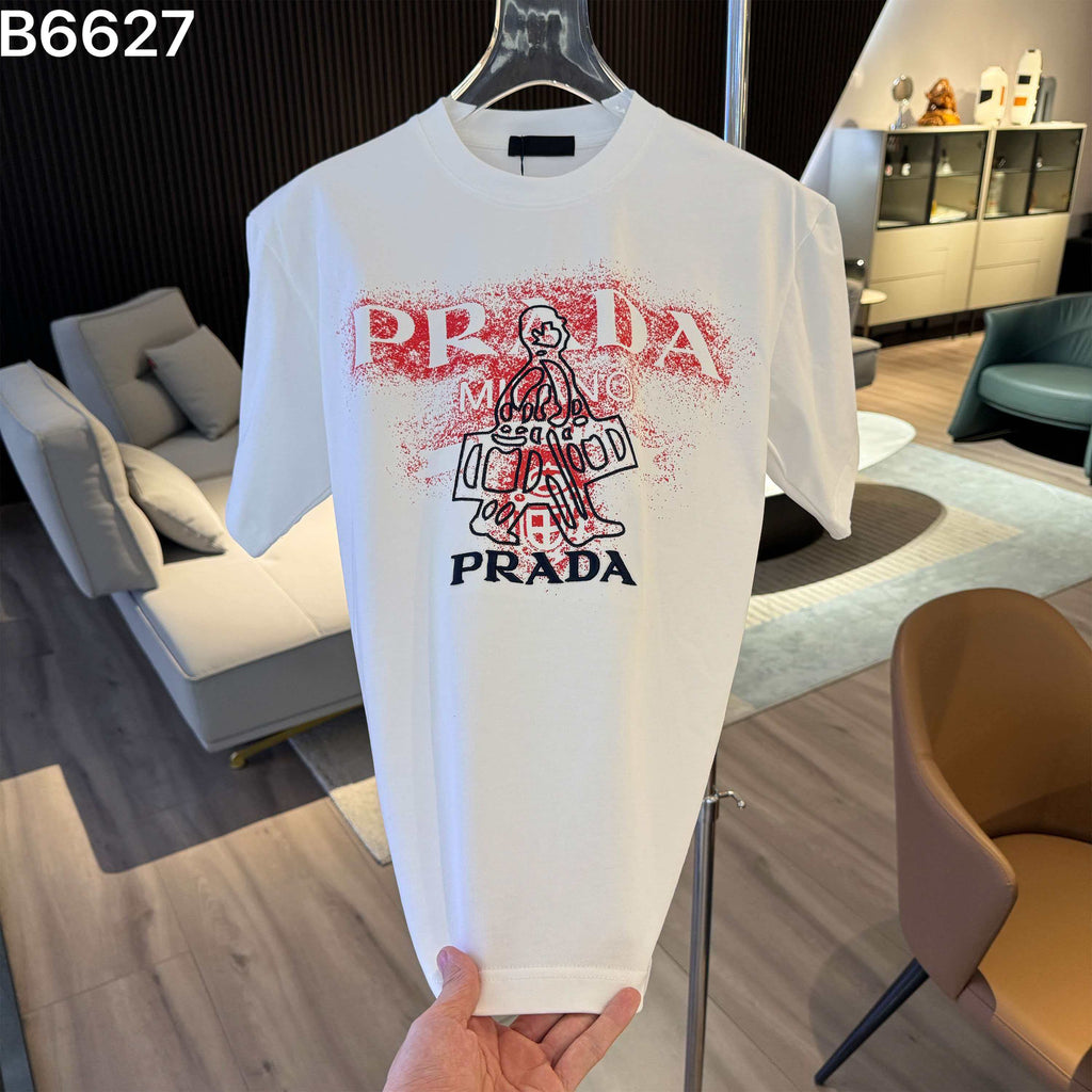 26ss new embroidery craft logo letter short sleeved shirt Heavy craftsmanship