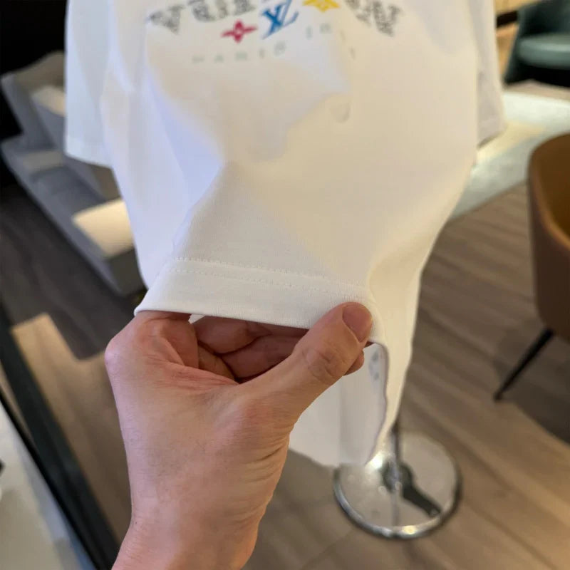 2026 New Embroidered Letter T-Shirt
