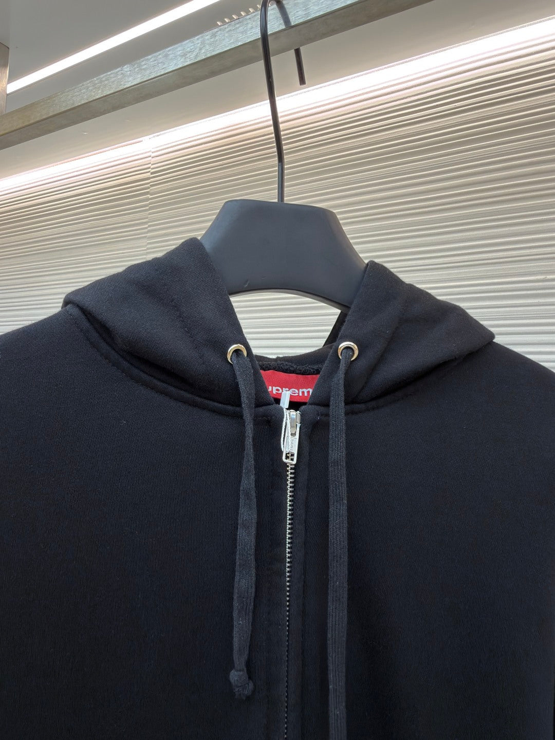 Sleeve eye print pattern hooded zipper sweatshirt