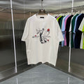 Ink Ribbon Red Floral Embroidered T Shirt