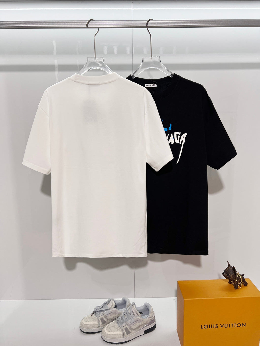 3D raised printed letter round neck T-shirt