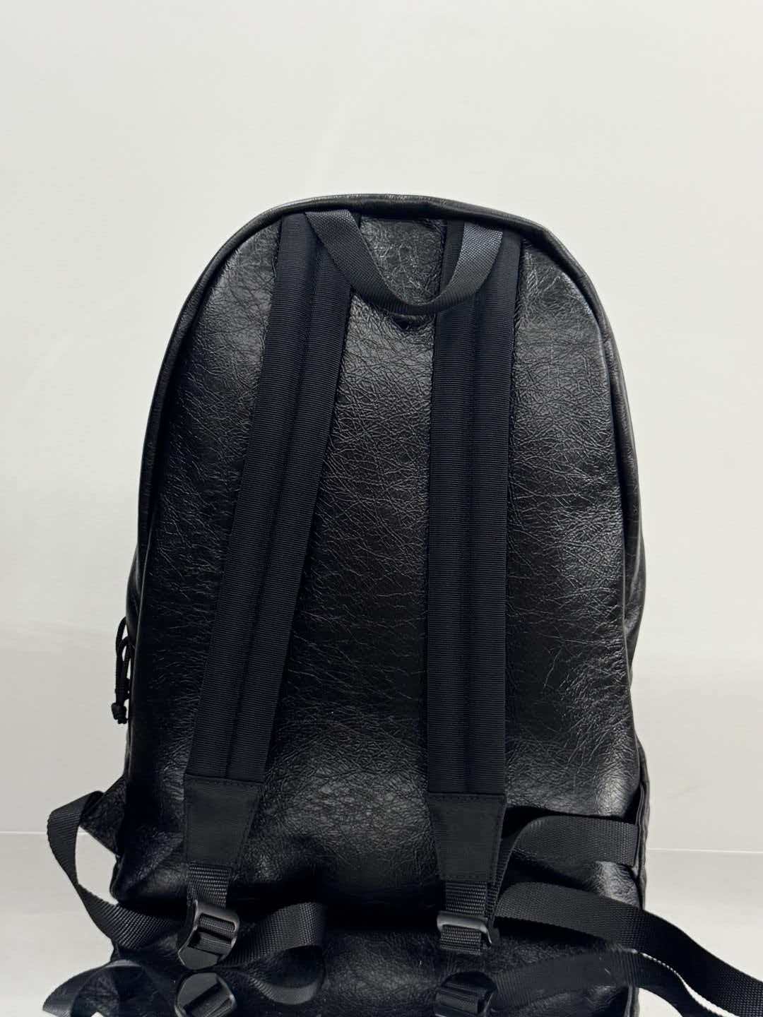 Oil cured leather backpack