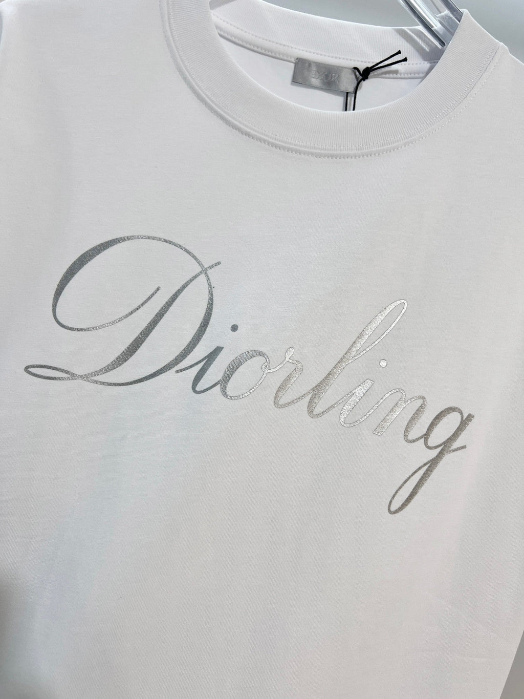 New silver letter short shirt