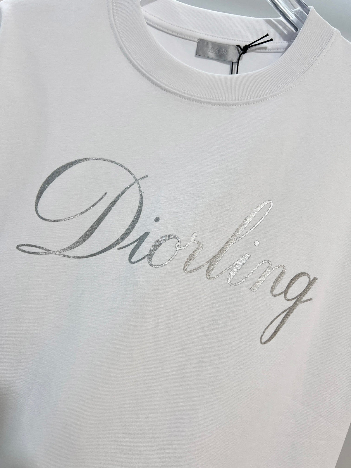 New silver letter short shirt