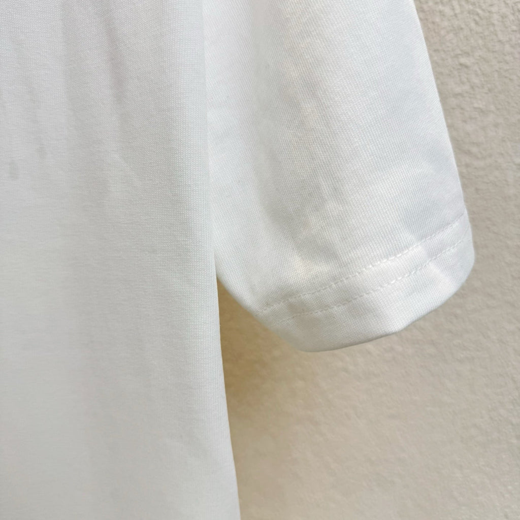 Flame Crack Logo Graffiti Letter Round Neck Short Sleeve