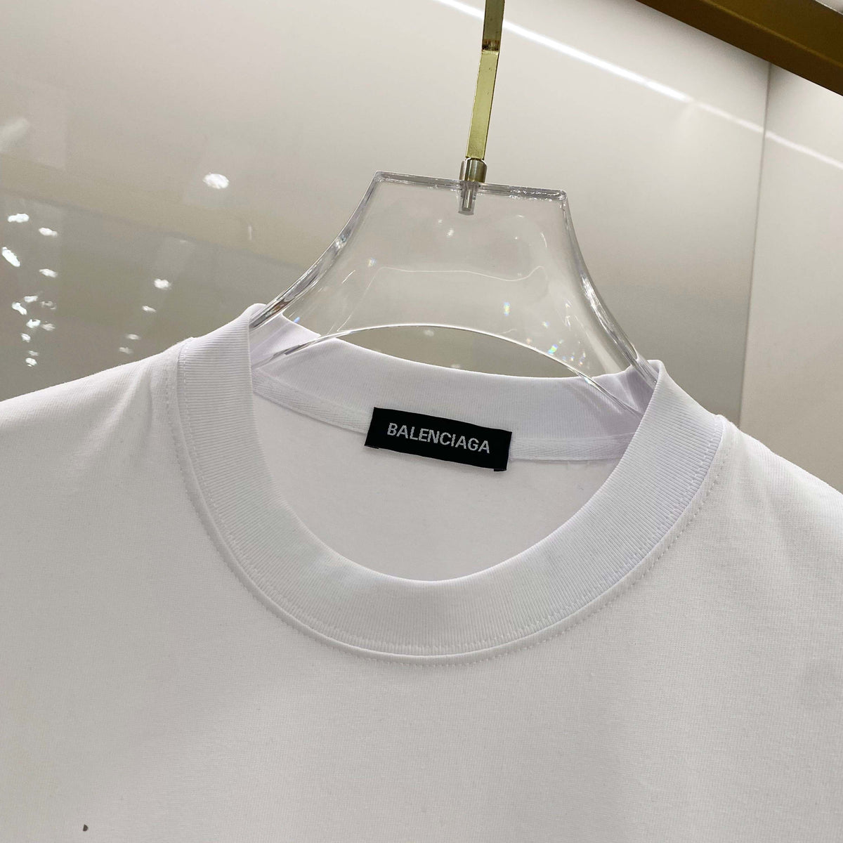 Chest sticker printed logo round neck short sleeved T-shirt 2