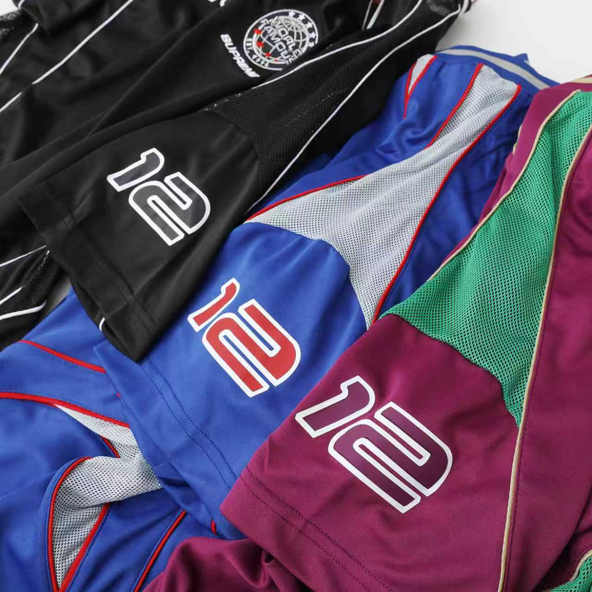 Embroidered patch short sleeved football jersey for both men and women