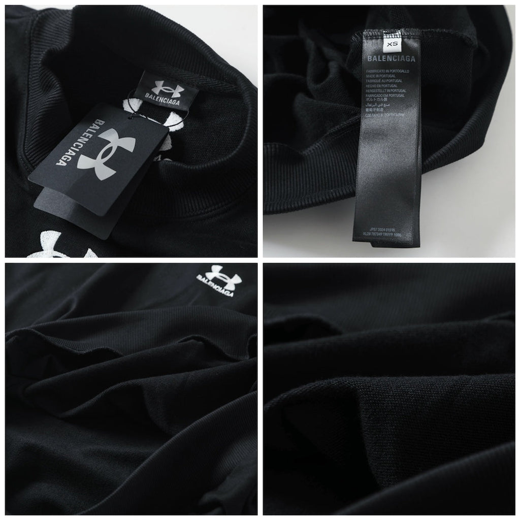 Embroidered round neck hoodie