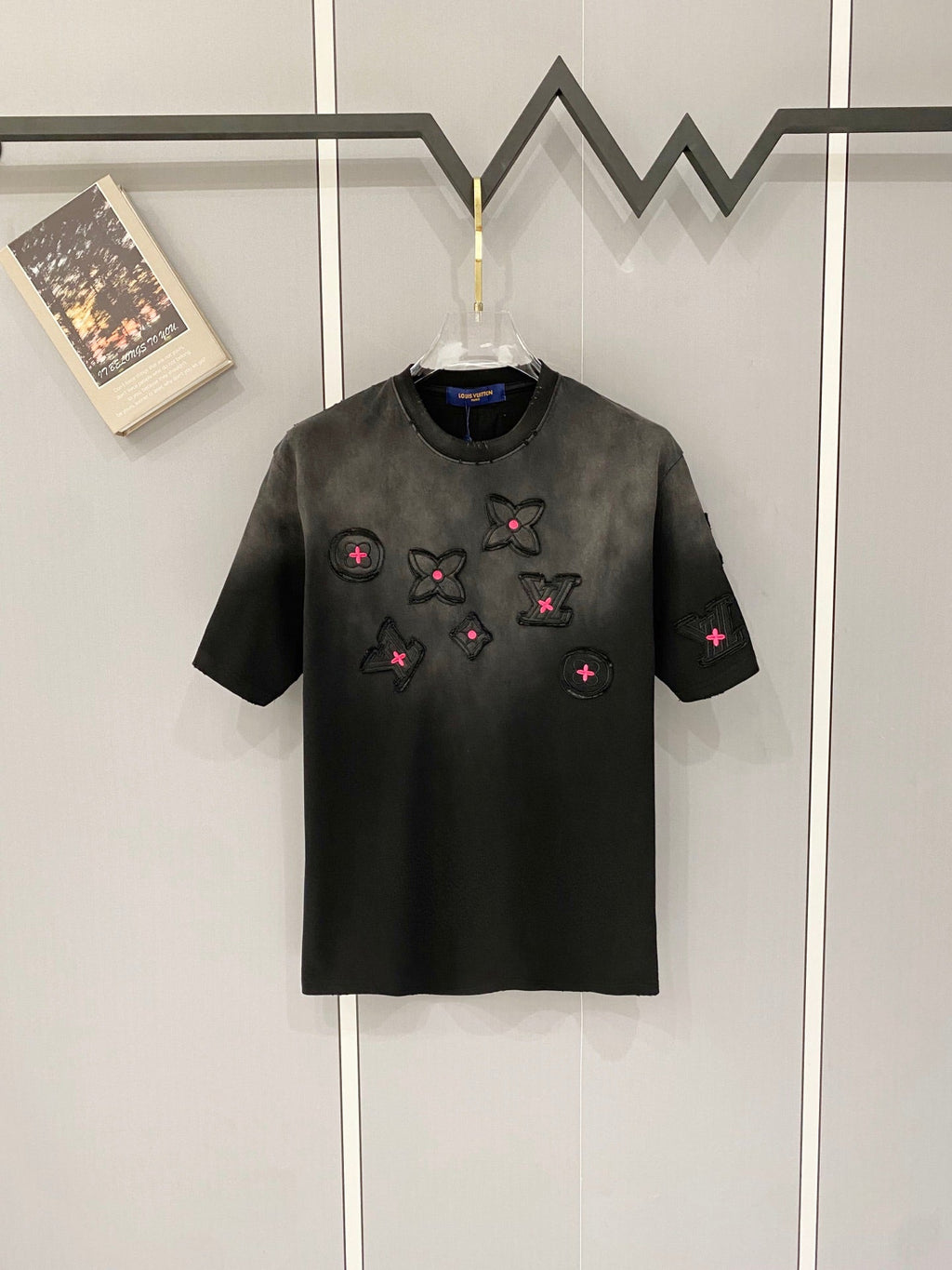 Grind and wash water to make old classic couple casual short sleeved T-shirt