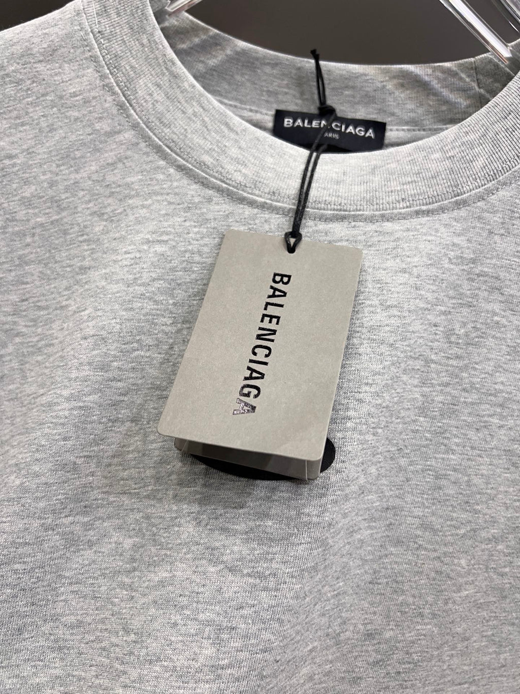 Customized double yarn plain cotton short sleeved T-shirt