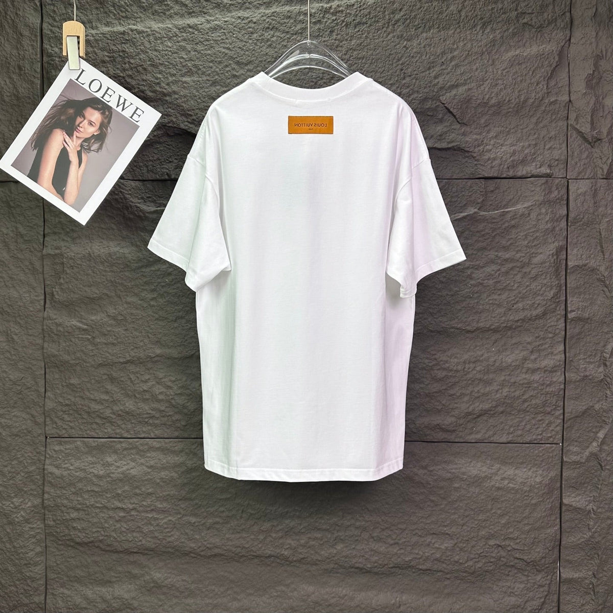 New splashed ink color logo couple's short sleeved T-shirt