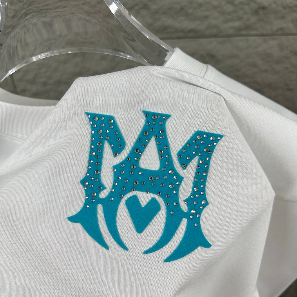 Classic letter hot stamping+plush technology unisex T-shirt