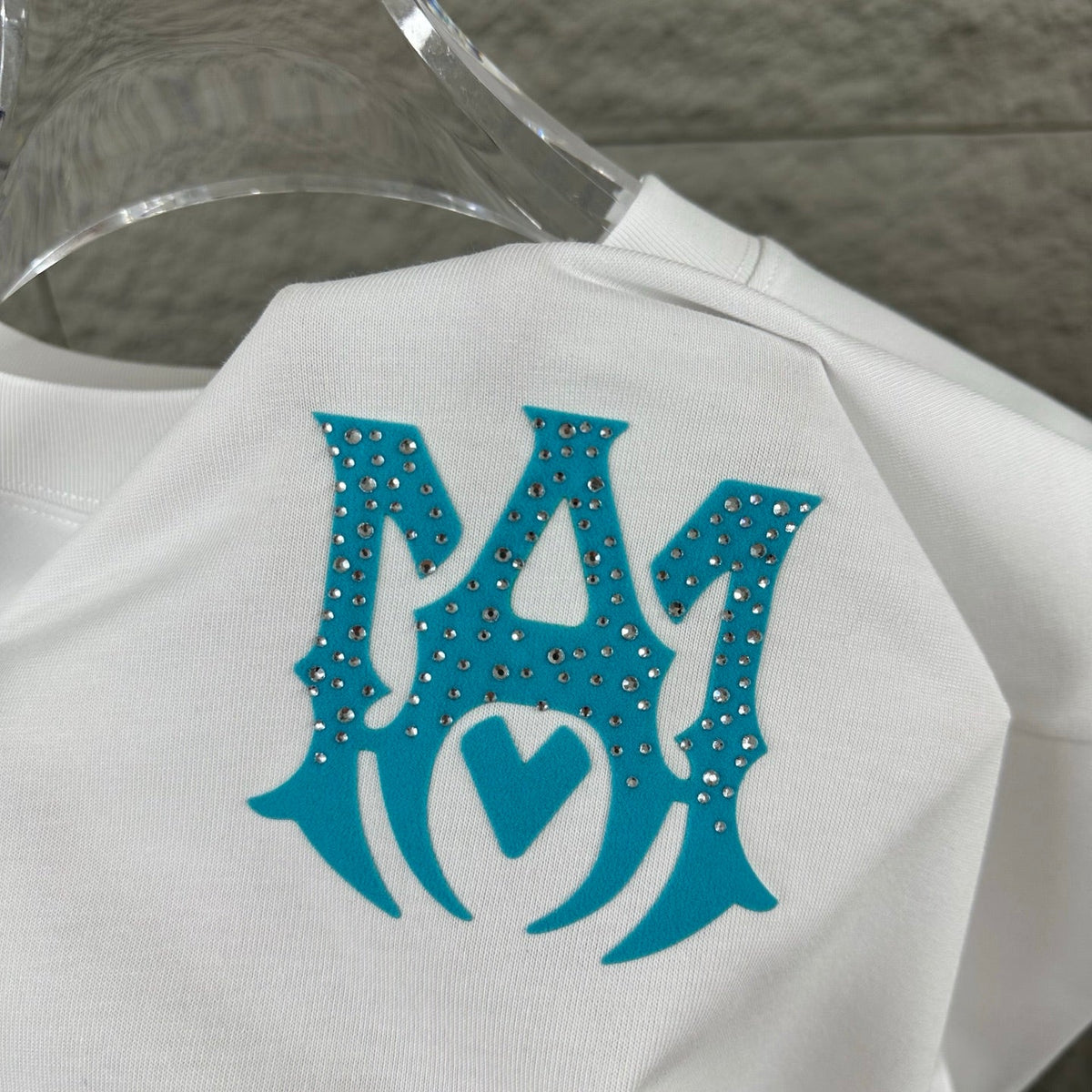 Classic letter hot stamping+plush technology unisex T-shirt