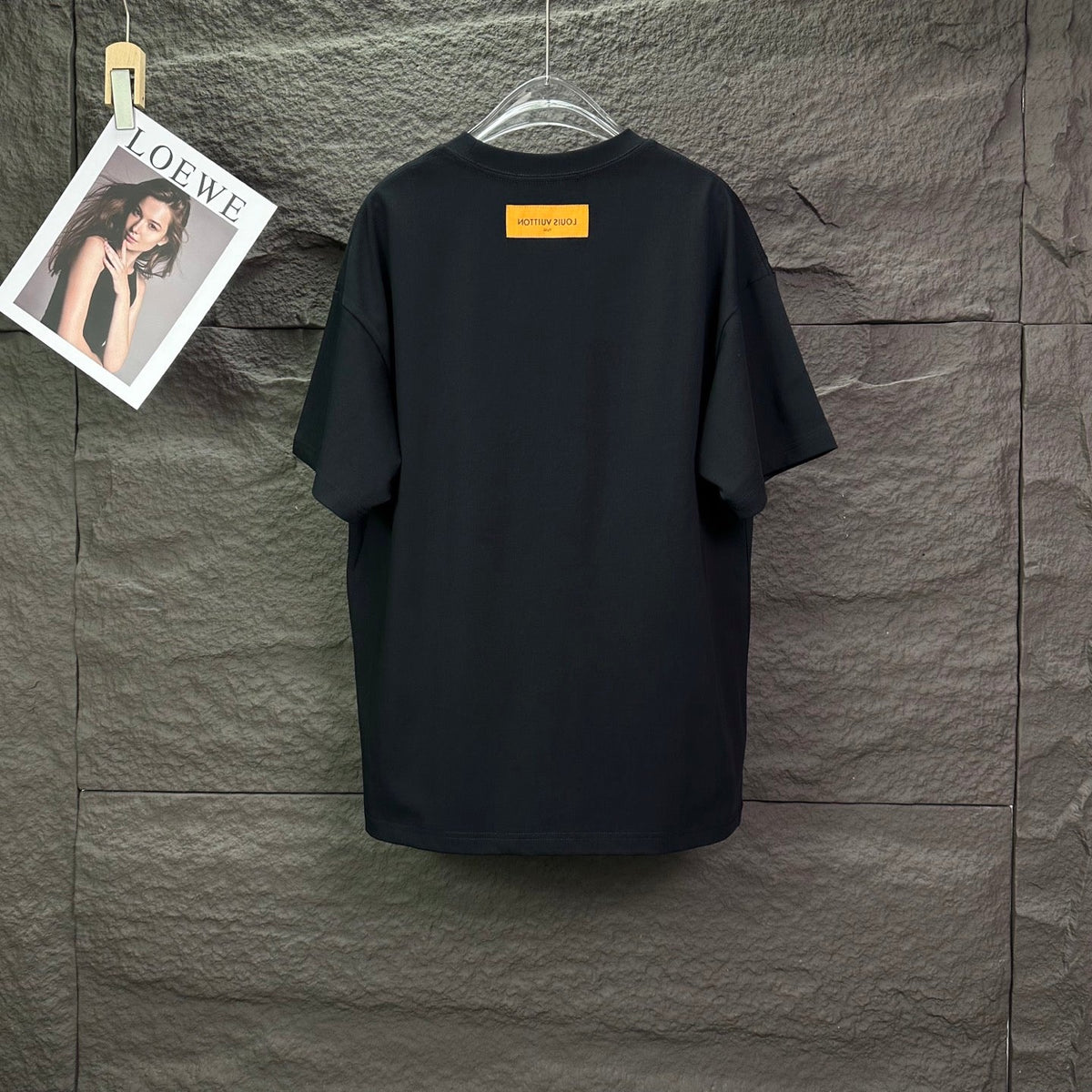 New splashed ink color logo couple's short sleeved T-shirt