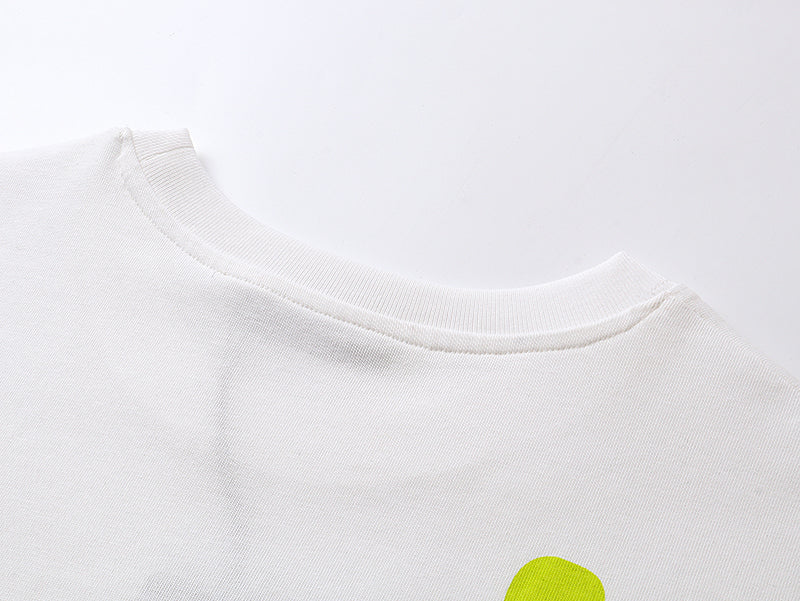 Badge print new logo round neck short sleeved shirt