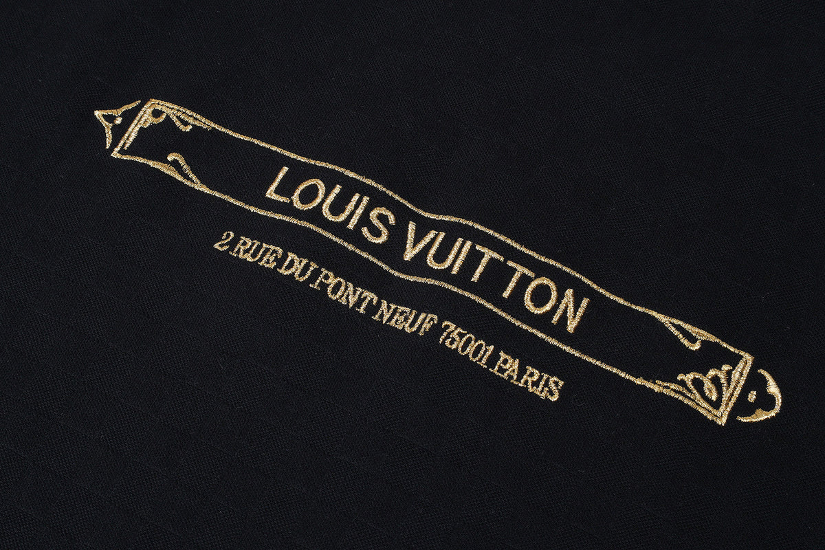 Beaded gold embroidered T-shirt