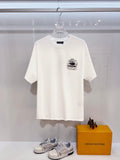 Wheat ear embroidered letter logo t-shirt