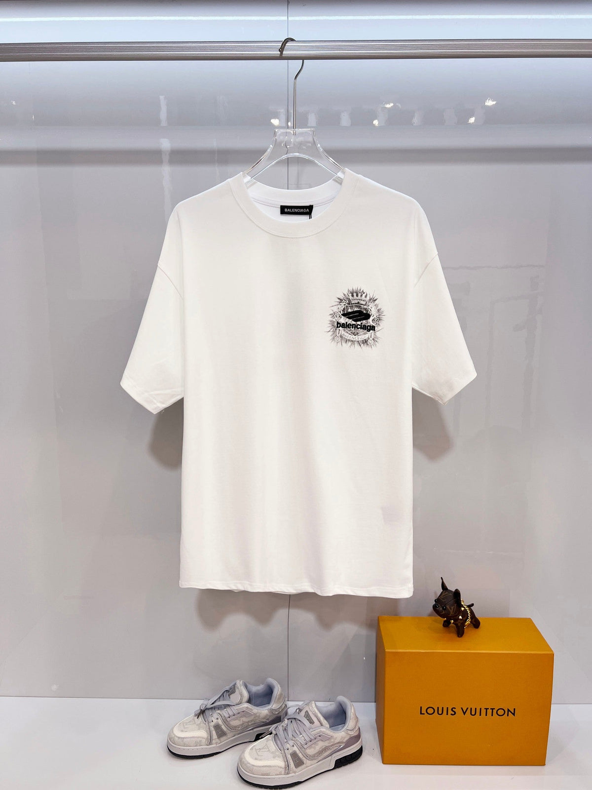 Wheat ear embroidered letter logo t-shirt