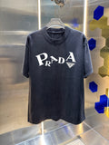 Spring and summer new washing water abrasion 320g round neck short sleeved shirt